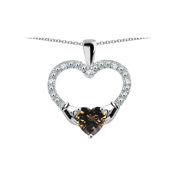 14kt Gold Smoky Quartz 5mm Heart Solitaire Pendant 14kt Gold Smoky Quartz 5mm Heart Solitaire Pendant